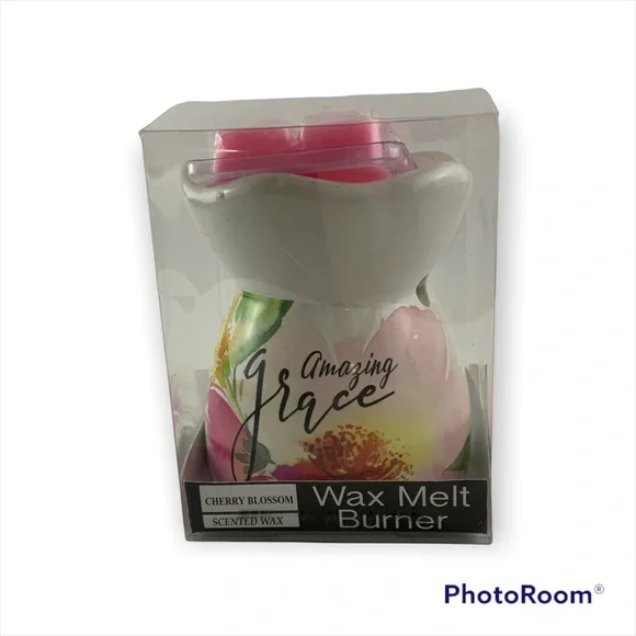 Amazing Grace Wax Melt Burner Set With Melts White Floral Multi Color NEW - Picture 5 of 10